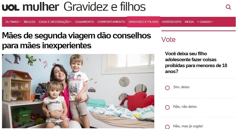 Uol mae de segunda viagem