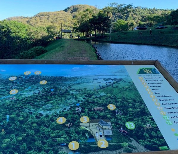 mapa do Viva Brotas EcoParque