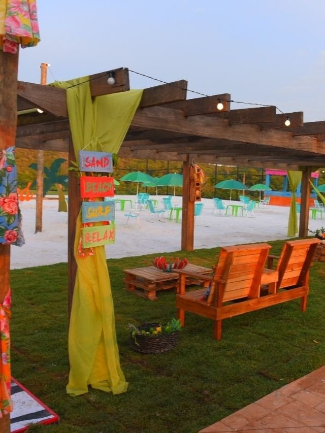 Resort no interior de SP vira praia nas férias