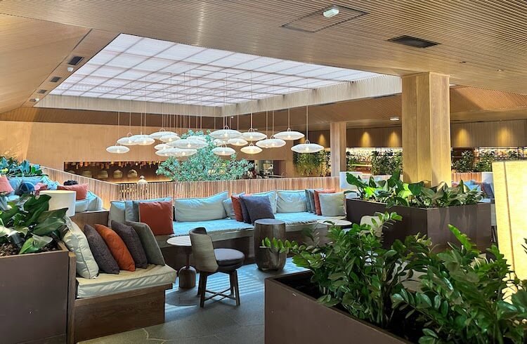 Lobby do Santa Clara Eco Resort em Dourado