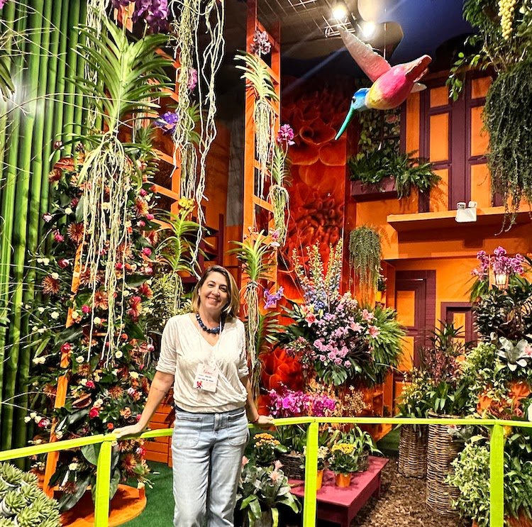Exposição de arranjos florais da Expoflora