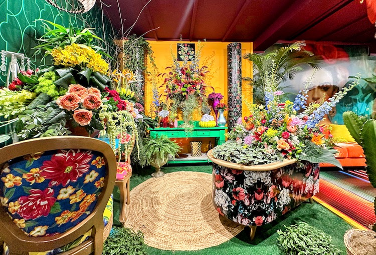Exposição de arranjos florais da Expoflora