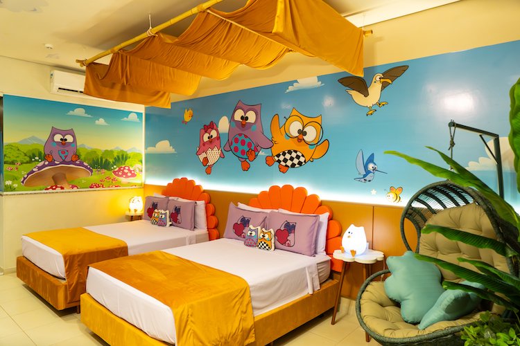 Quarto temático da Bubu no Blue Tree Thermas de Lins